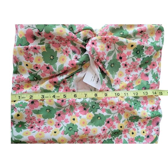 New!! Floral Off-Shoulder Mini Dress Puff Sleeve Ruffle Hem Cutout Bodycon Dress - Picture 5 of 10